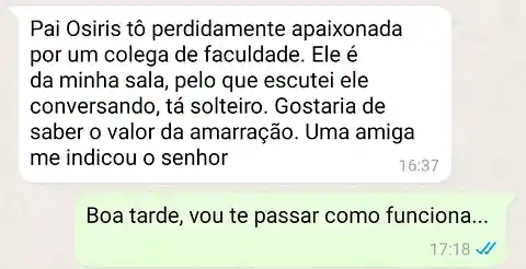 Cliente pede no WhatsApp o valor do adoçamento amoroso por indicação de uma amiga